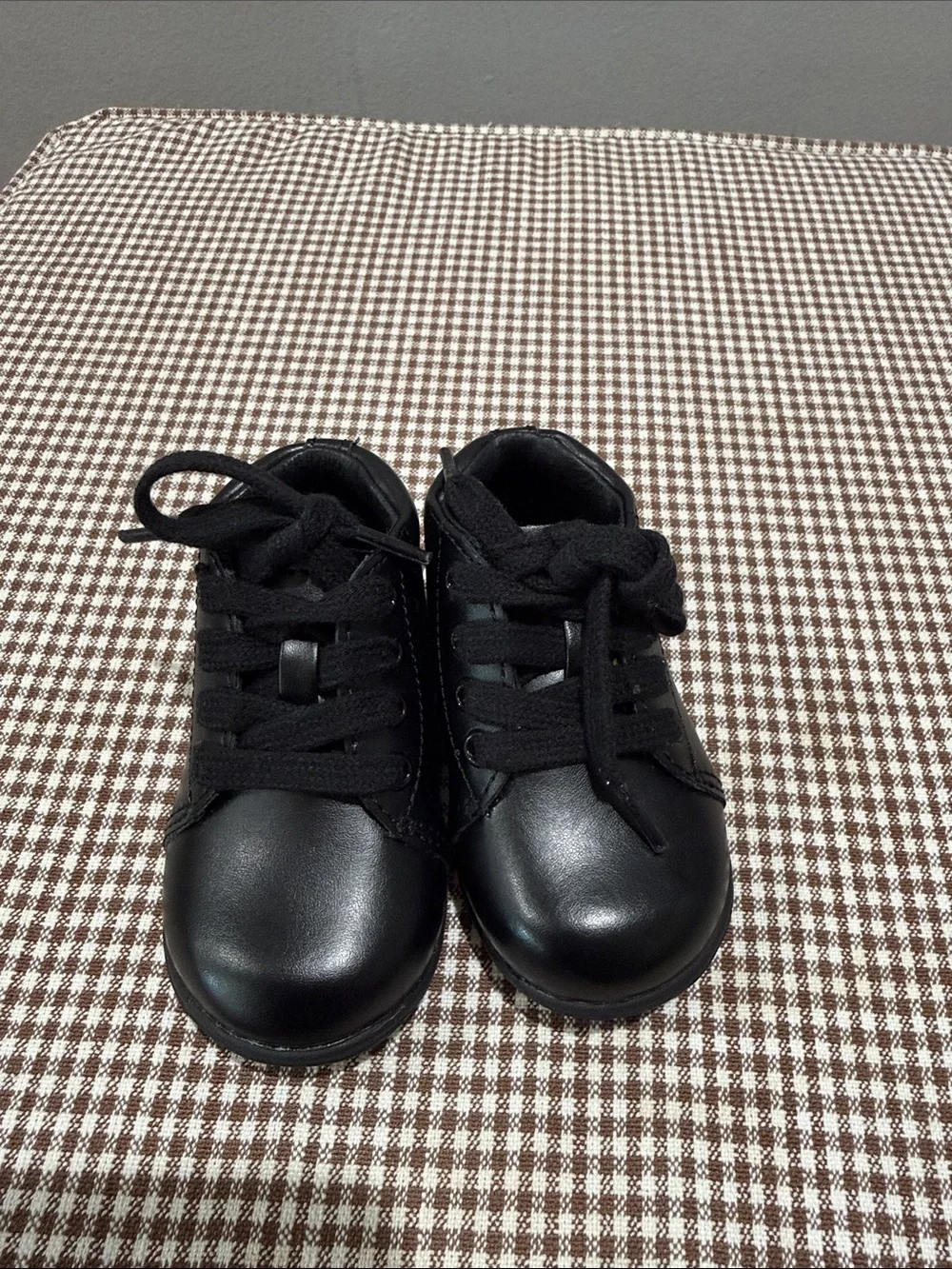 Stride Rite Black Kids Lace-Up Dress Shoes